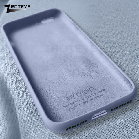 ZROTEVE-funda para iPhone 8, 7, 6 S, 6 S Plus, SE 2022, funda de silicona líquida para iPhone X, XR, XS, Max ► Foto 1/6