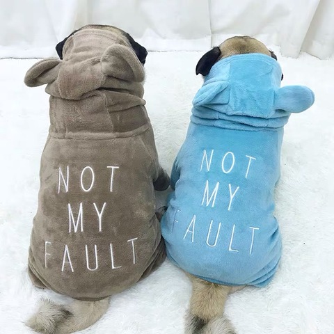 Mono cálido de invierno para Bulldog francés, ropa para perros medianos y pequeños, abrigo para cachorros, trajes para mascotas, sudadera con capucha, chaqueta de Yorkshire Pug SXC08 ► Foto 1/6