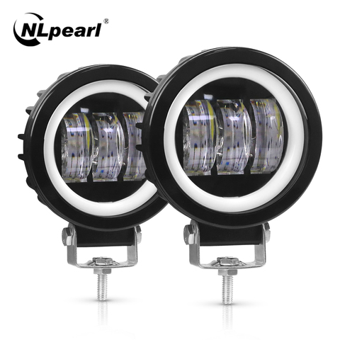 NLpearl-Barra de luz LED de obra para coche, Luz antiniebla cuadrada de 30W, 5D, para camión, barco, Tractor, 4x4, ATV ► Foto 1/1