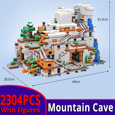 LepingLYs-construcción de la cueva de la montaña para niños, bloques de construcción, piezas, Compatible, Mini, 21137, figuras, juguetes de cumpleaños ► Foto 1/5