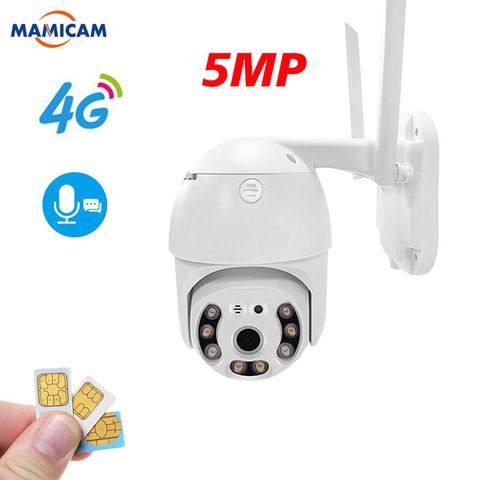 5MP inalámbrico 3G tarjeta SIM 4G cámara PTZ al aire libre WIFI impermeable de 1080P cámara CCTV de seguridad P2P de la visión nocturna IR 30M 2,5 pulgadas ► Foto 1/6
