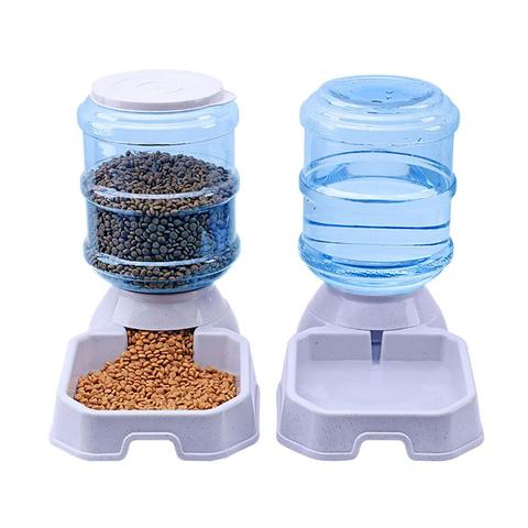 1Pc 3.8L automática para mascotas alimentador de agua de gran capacidad de comida de perro bebiendo tazón de mascotas accesorios ► Foto 1/6