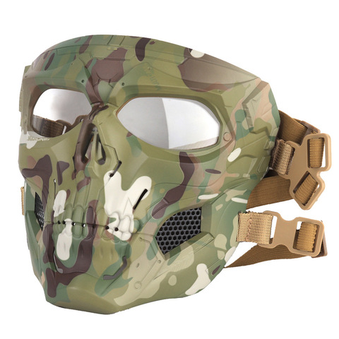 Máscara táctica Airsoft militar para hombre y mujer, Máscara completa de calavera para Paintball, caza, tiro, deportes al aire libre, ciclismo, máscaras para motocicleta ► Foto 1/6