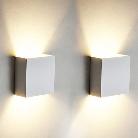 Lámparas LED de pared para interior, candelabro decorativo de aluminio para dormitorio, AC85-265V, Blanco cálido/Blanco/blanco Natural, 6W ► Foto 1/4