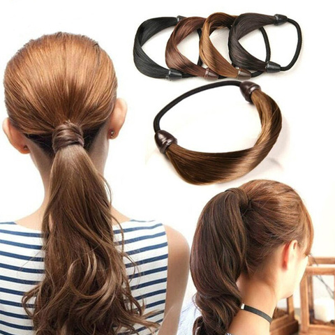 Cinta elástica para el pelo para mujer, accesorios para el cabello, peluca con personalidad trenzada, coletero, 3 colores ► Foto 1/6