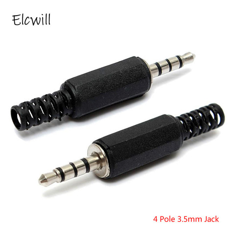 Enchufe de soldadura de 4 polos de 3,5mm, conector de Audio para auriculares, conector para altavoces, adaptador de reparación de cables ► Foto 1/6