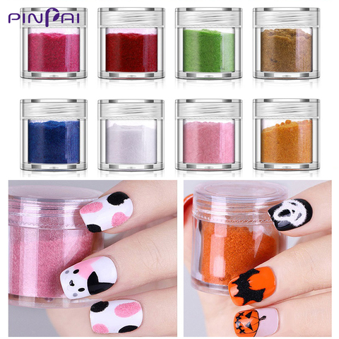 Polvo para uñas de terciopelo difuso, 10 colores, purpurina colorida para manicura, adornos de decoración para uñas de Gel UV DIY ► Foto 1/6