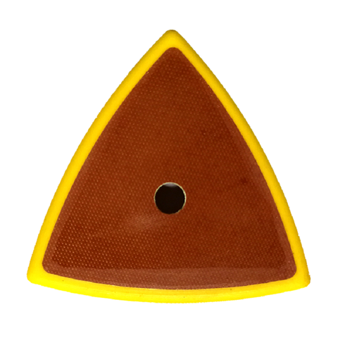 Almohadilla de lijado triangular con agujero central, gancho de 80x80x80mm y placa de respaldo para lijadora ► Foto 1/6