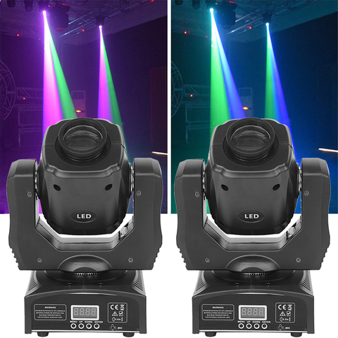 2 unids/lote 60w LED spot luz con cabezal móvil colorido efectos cabeza gobo de iluminación de escenario Disco DJ fiesta de música de baile luces ► Foto 1/6