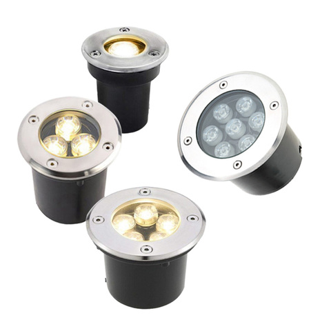 Luz led impermeable para jardín, lámpara enterrada de 1w, 3w, 5w, 7w, IP67, empotrada en el suelo ► Foto 1/6