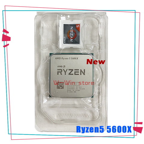 AMD-procesador de CPU Ryzen 5 5600X R5 5600X de 3,7 GHz, seis núcleos, 12 hilos, 65W, L3 = 32M, enchufe 100-000000065, AM4, sin ventilador, nuevo ► Foto 1/1