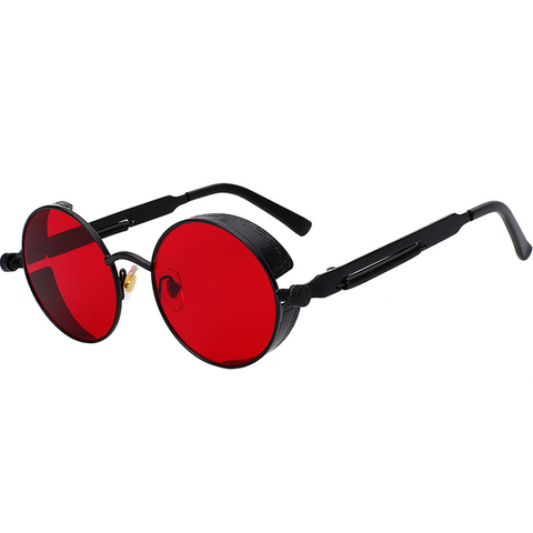 Gafas de sol clásicas y góticas Steampunk para hombre y mujer, anteojos de sol unisex de marca de diseñador, redondas, Estilo Vintage, adecuadas para conducir, con UV400 ► Foto 1/6