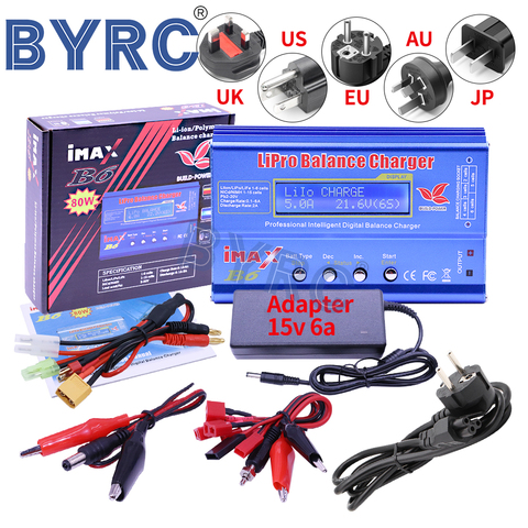 IMAX-cargador de equilibrio de batería B6 Digital RC Lipo NiMh, adaptador de corriente de 15v y 6A ► Foto 1/6