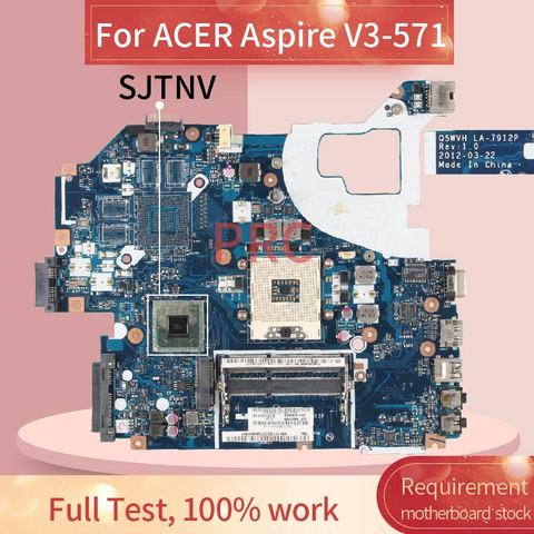 Placa base para portátil ACER Aspire V3-571, placa madre del cuaderno LA-7912P, SJTNV HM70, DDR3 ► Foto 1/6