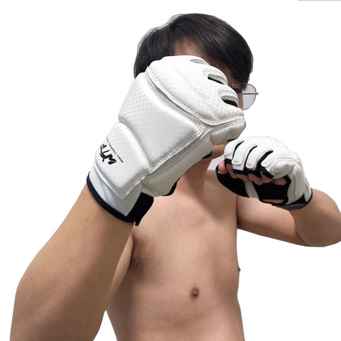 SINOBUDO WTF-guantes de Taekwondo con cinta larga para entrenamiento, guantes de boxeo, Protector de pie, conjunto de apoyo, Protector de pies y guantes ► Foto 1/6