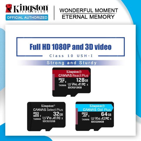 Kingston-tarjeta Micro SD Class10 de 16GB, tarjeta sd de 32GB, Mini SD de 64GB, tarjeta TF de UHS-I, tarjeta de memoria de 128GB para teléfono móvil ► Foto 1/6