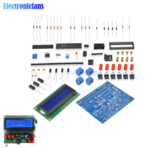 Probador de condensador, medidor de inductancia, contador de frecuencia Digital LCD, medidor de capacitancia, Kit de bricolaje, microcontrolador 51 ► Foto 1/6