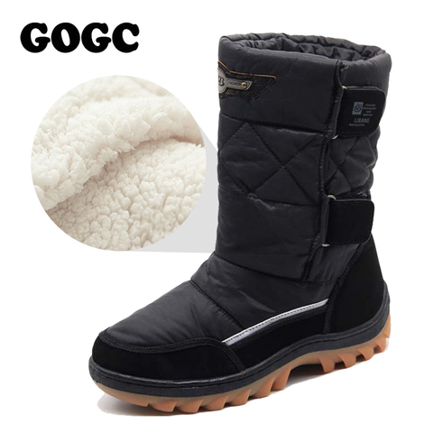 GOGC-Botas de nieve para hombre, zapatos de invierno, botas de ejército de invierno, botas altas, botas de nieve, LB388 ► Foto 1/6