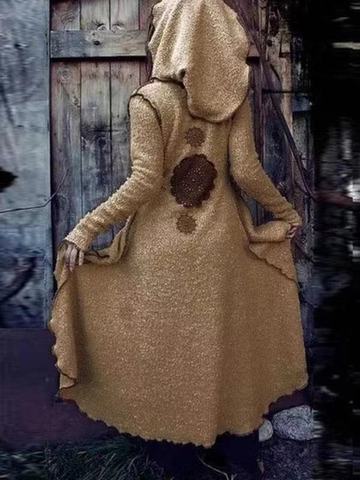 Disfraces de Halloween para mujer, disfraz de cosplay, Wicca, Vampire, capa con capucha Medieval, abrigo de lana estampado a la moda ► Foto 1/5