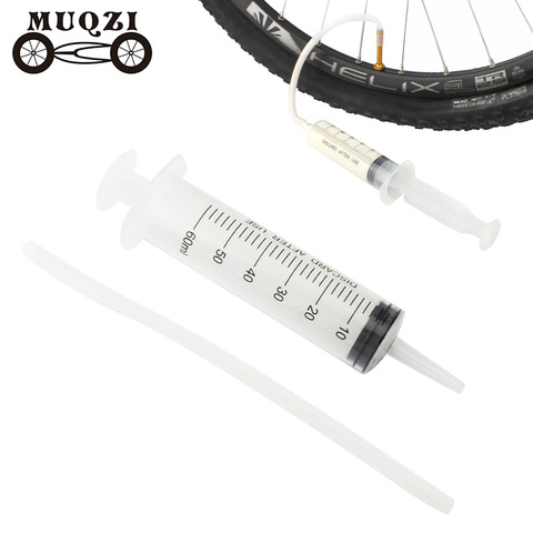 MUQZI-Herramienta de inyección líquida para neumático sin cámara de bicicleta, jeringa selladora de 60ml, tubo de vacío para reparación de neumáticos, para ciclismo de montaña y carretera ► Foto 1/6