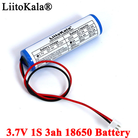 3,7 V 18650 Paquete de batería de litio de 1S1P 3000mAh luces LED de pesca Altavoz Bluetooth 4,2 V de emergencia de baterías con PCB ► Foto 1/3