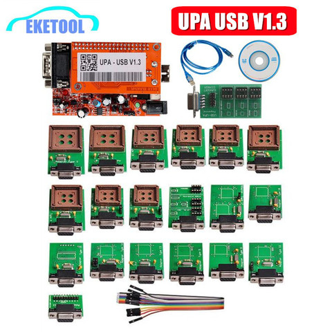 Programador ECU UPA USB V1.3, conjunto completo de adaptador EEPROM, sintonización de ECU con Chip, unidad principal UUSP UPA 1,3, paquete completo con función NEC ► Foto 1/6