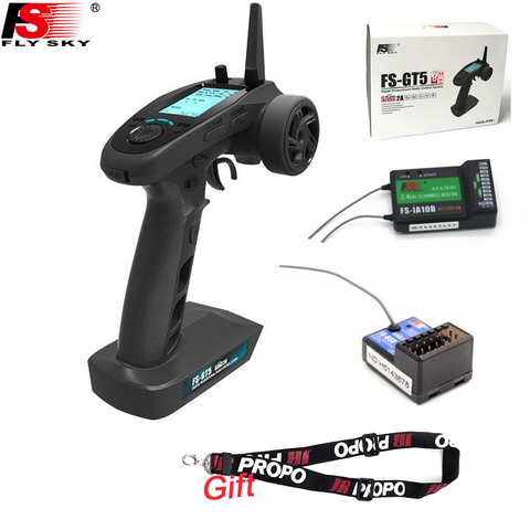 Flysky-mando a distancia FS-GT5, transmisor de 6 canales, 2,4G, con FS-BS6 receptor de 6 canales, giroscopio incorporado, a prueba de fallos, para coche teledirigido y barco, nuevo ► Foto 1/6