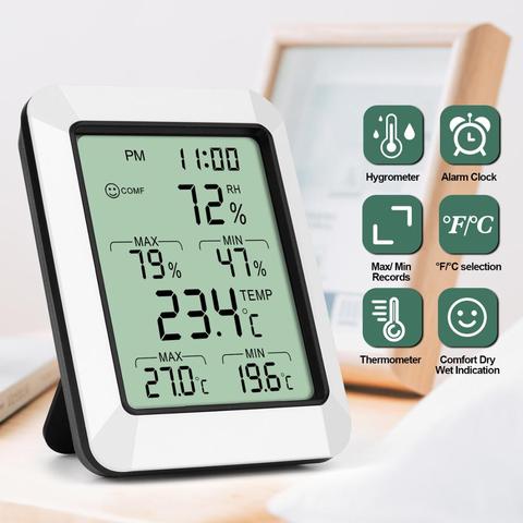 Termómetro Digital RZ, higrómetro, Sensor de temperatura interior para habitación, medidor de humedad, higrómetro inalámbrico ► Foto 1/6