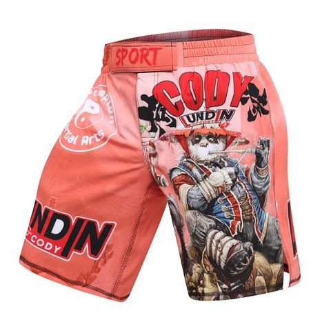 Pantalones cortos de boxeo con estampado para hombre, Shorts de kickboxing con estampado de panda, Muay Thai, sanda Kickboxing ► Foto 1/6