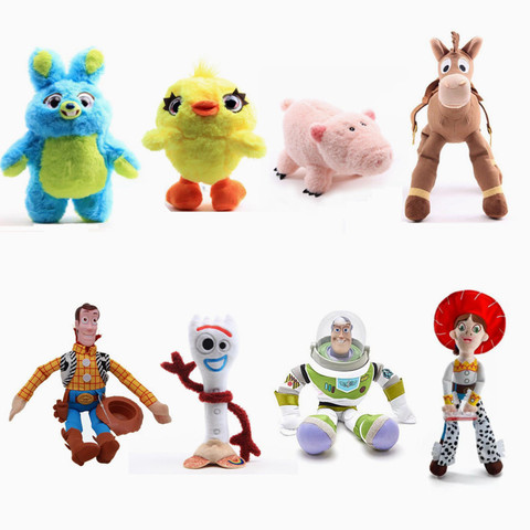 Película de Pixar Toy Story 4 Forky Woody Buzz Lightyear Jessie Bunny, muñecos de peluche suaves, decoración de juguetes, regalo para niños de 20/35/45CM ► Foto 1/6