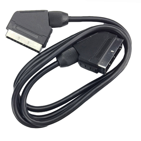 Cable Scart to sart EU, para TV, DVD, STB, 21 pines, Scart, macho a macho, 0,75 m ► Foto 1/5