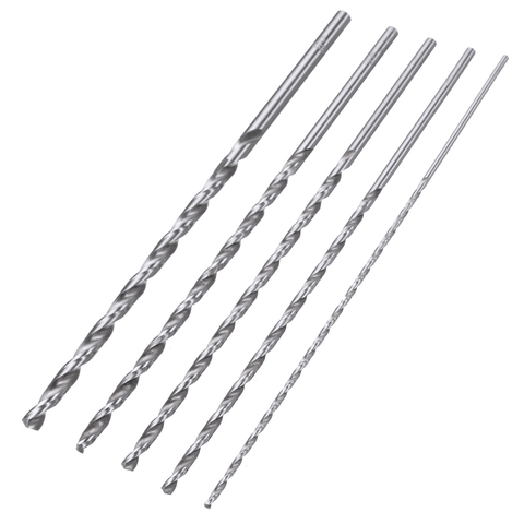 1 pieza hunid SS brocas de taladro 2-5mm de diámetro Mayitr largo recto vástago barrena Twist Drill Bit Set 160mm para perforadoras de madera de Metal ► Foto 1/6