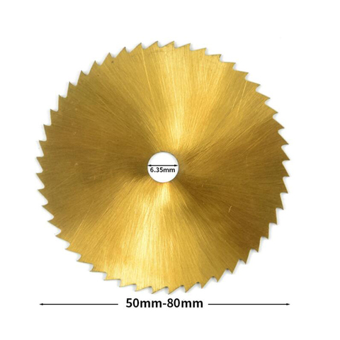 Hoja de sierra Circular de madera, 50mm, 60mm, 80mm, para Dremel Rotay Tools, discos de corte de agujero de 6,35 y 6mm, mandril, minisierra de corte, 1 ud. ► Foto 1/3