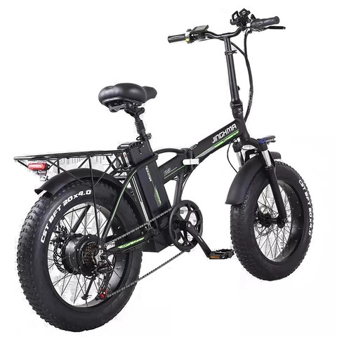 Bicicleta eléctrica de dos ruedas para adultos, bici plegable de 7 velocidades, 20 pulgadas, 48V, 800W, para nieve y playa ► Foto 1/6