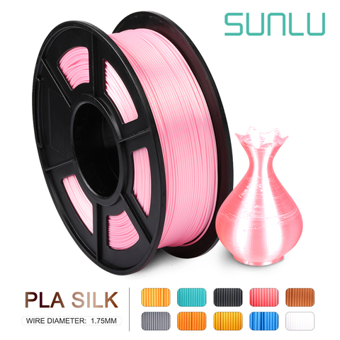 Filamento de seda PLA rosa para impresora 3D, 1kg, 2,2 libras, 1,75mm por rollo, bricolaje, recargas de bolígrafo 3D, Material Biodegradable ► Foto 1/6