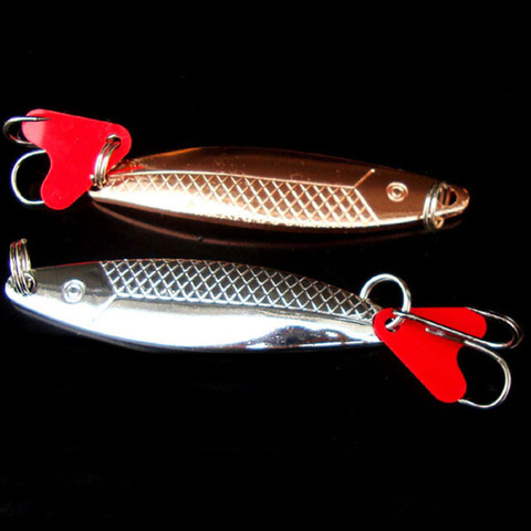 2 unids/lote 6cm 10g Metal cuchara Spinner Señuelos de Pesca cebos duros lentejuelas ruido Paillette cebo Artificial, con agudos gancho ► Foto 1/6