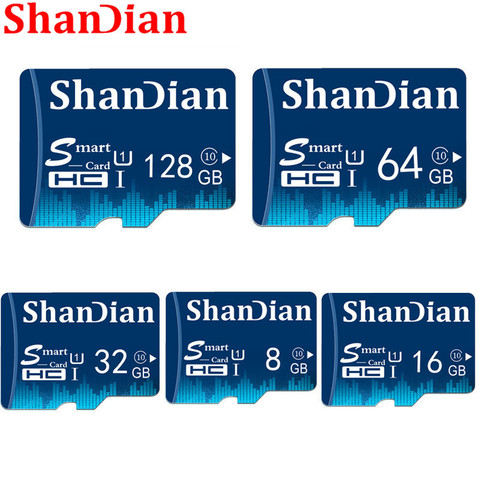 ShanDian inteligente nueva tarjeta sd 32GB 64GB 128GB class10 Smartsd tarjeta TF 16GB 8GB tarjeta de memoria TF disco externo para teléfono inteligente Cámara ► Foto 1/6