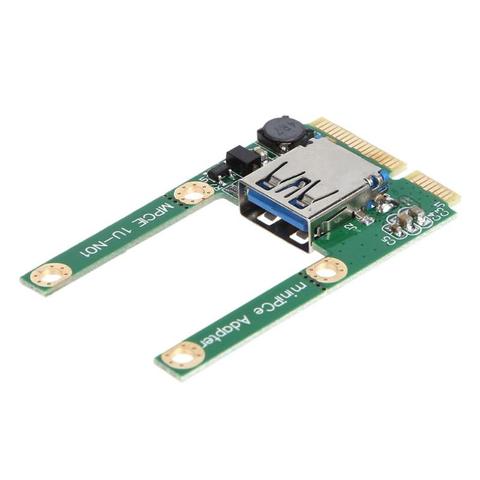 Mini tarjeta de expansión PCI-E a USB3.0 para ordenador portátil, convertidor PCI Express PCIe a USB 3,0, adaptador de tarjeta elevadora con accesorios de tornillo ► Foto 1/6