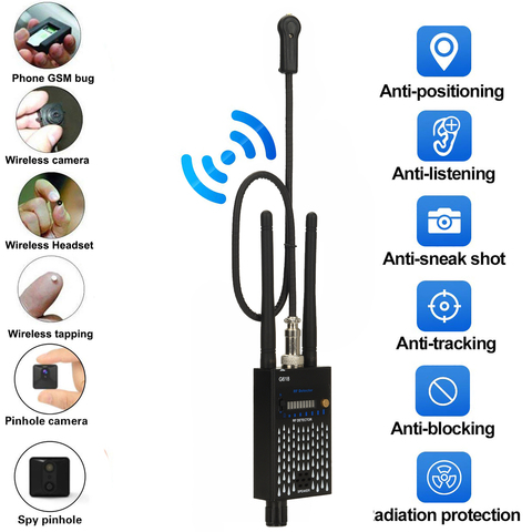 Detector de señal RF inalámbrico antiespía, dispositivo localizador de señal profesional, GSM, GPS ► Foto 1/6