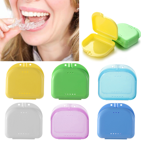 Caja de plástico para guardar dentaduras, protector bucal para ortodoncia, artículos de higiene bucal, organizador de accesorios, 8 colores ► Foto 1/6