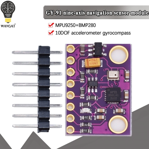 Mpu9250 bmp280 gy-91 10dof aceleración giroscopio Brújulas altímetro altitud nueve eje Módulo sensor ► Foto 1/6