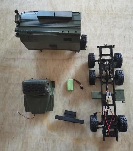 WPL-Camión Militar B36 Ural 1/16 2,4G 6WD RC, accesorios originales para coche, Marco, cubo trasero, cargador de mando ► Foto 1/6