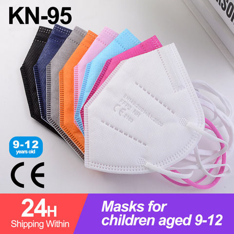 10-100 Uds máscara para los kn95mask niños ffp2mask niño ce máscara lavable niños máscara de tejido fpp2 kn95 mascarillas niños ► Foto 1/6