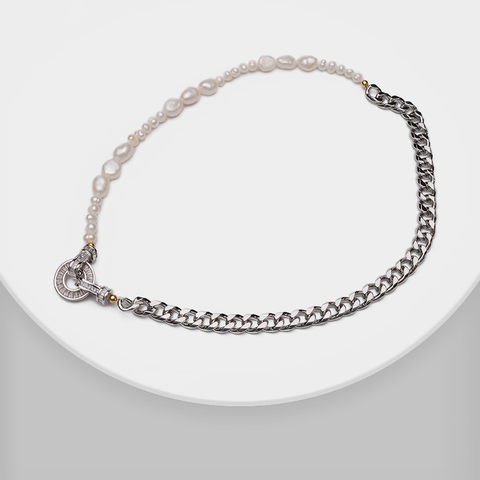 Amorita boutique Natural collar con cadena de perlas ► Foto 1/6