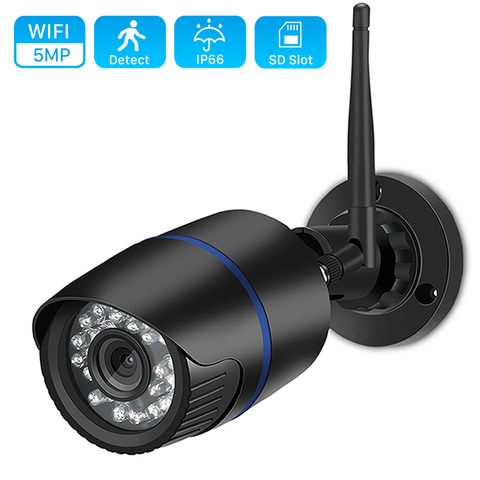 ICSee-cámara Wifi de 5MP para exteriores, videocámara IP inalámbrica ONVIF impermeable de 2MP con cable, visión nocturna, grabación de Audio, alerta de correo electrónico ► Foto 1/6