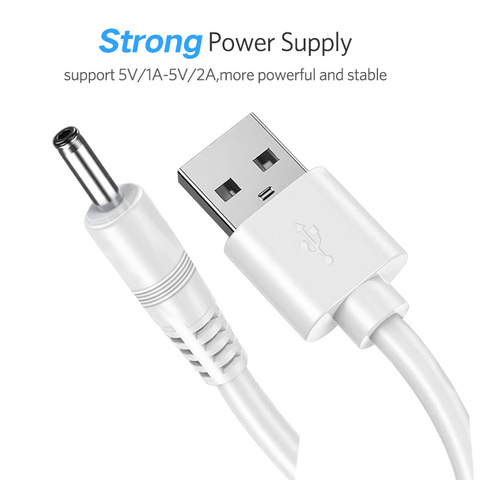 USB A DC 3,5mm Cable de alimentación USB A un hombre A 3,5 Jack conector 5V adaptador de cargador de fuente de alimentación 3,5*1,35mm para HUB USB de alimentación del ventilador ► Foto 1/5