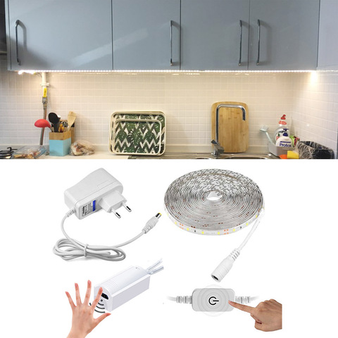 Tira de luces LED para cocina, 110V, 220V a 12V, atenuador táctil/barrido manual, Sensor de movimiento, Control, cinta impermeable ► Foto 1/6