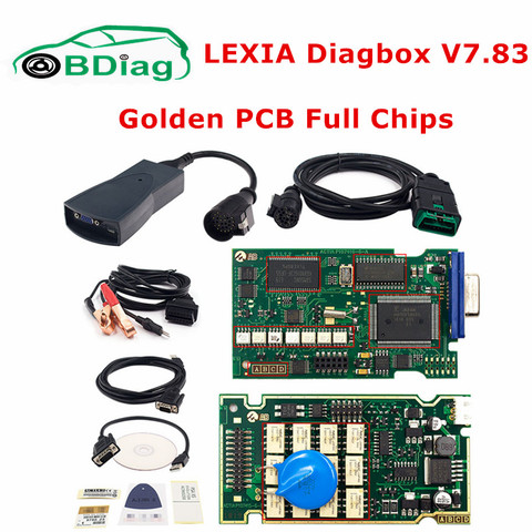 Oro Chips completo lexia 3 921815C Firmware Diagbox V7.83 Lexia3 PP2000 V48/V25 lexia-3 para Citroen/Peugeot herramienta de diagnóstico ► Foto 1/6