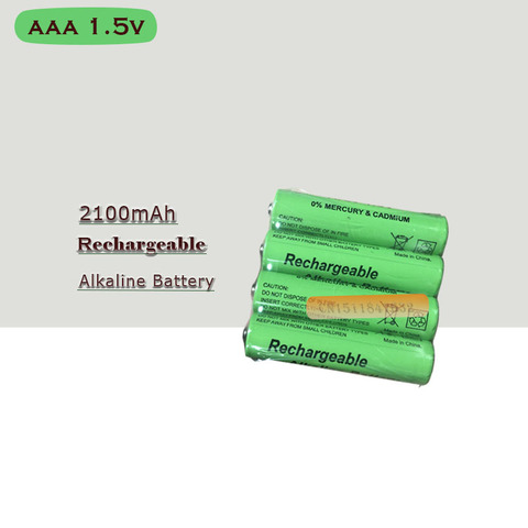Batería AAA de 2100mah, 1,5 V, pila alcalina AAA recargable para mando a distancia, batería ligera para juguetes, envío gratis ► Foto 1/6