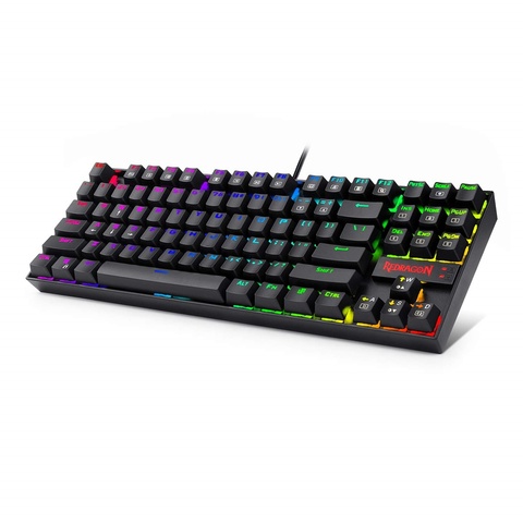 Redragon K552RGB-Teclado mecánico para jugar, retroiluminación K552 RGB, 87 teclas, interruptores azules, Teclado retroiluminado para jugadores ► Foto 1/6